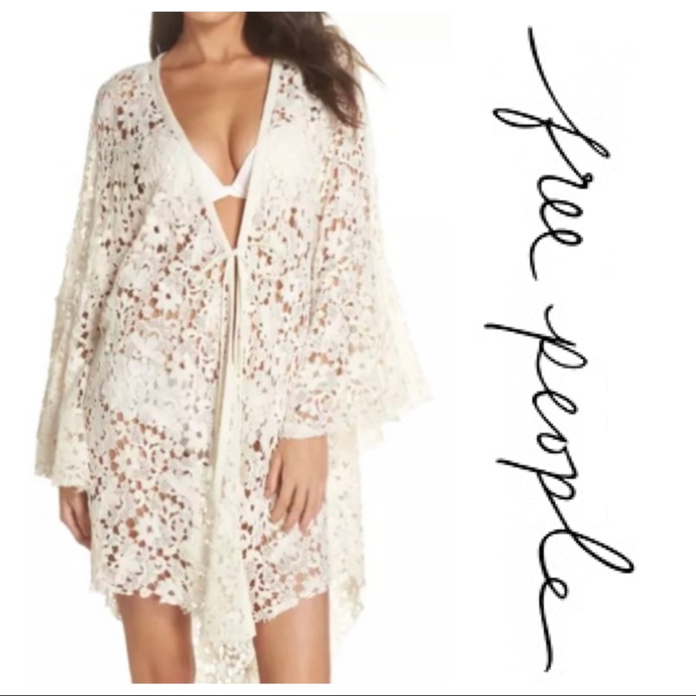 Free People Move Over Lace Robe (S) NWT